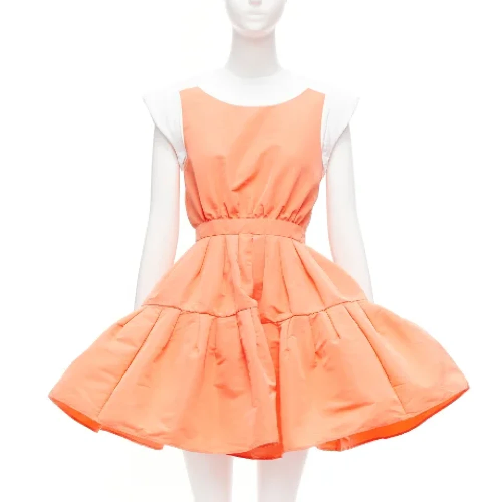 Alexander McQueen Pre-owned Polyester dresses Orange Dames