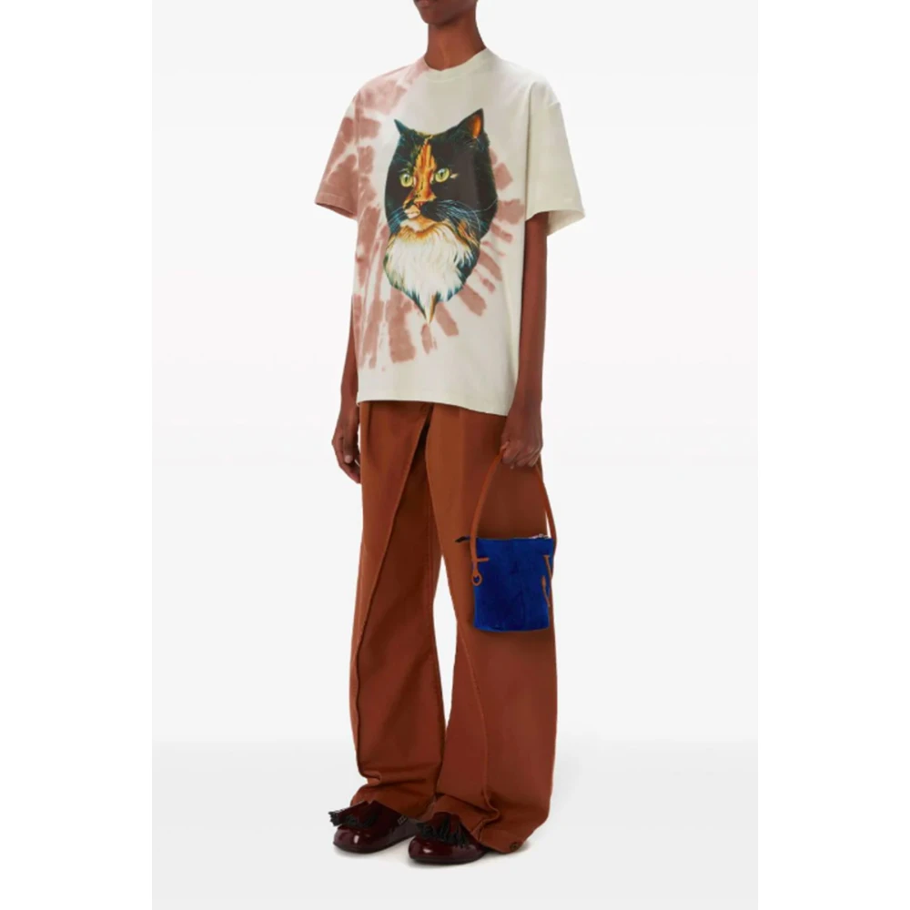 JW Anderson Tie Dye Katoenen T-shirt met Logo Multicolor Dames