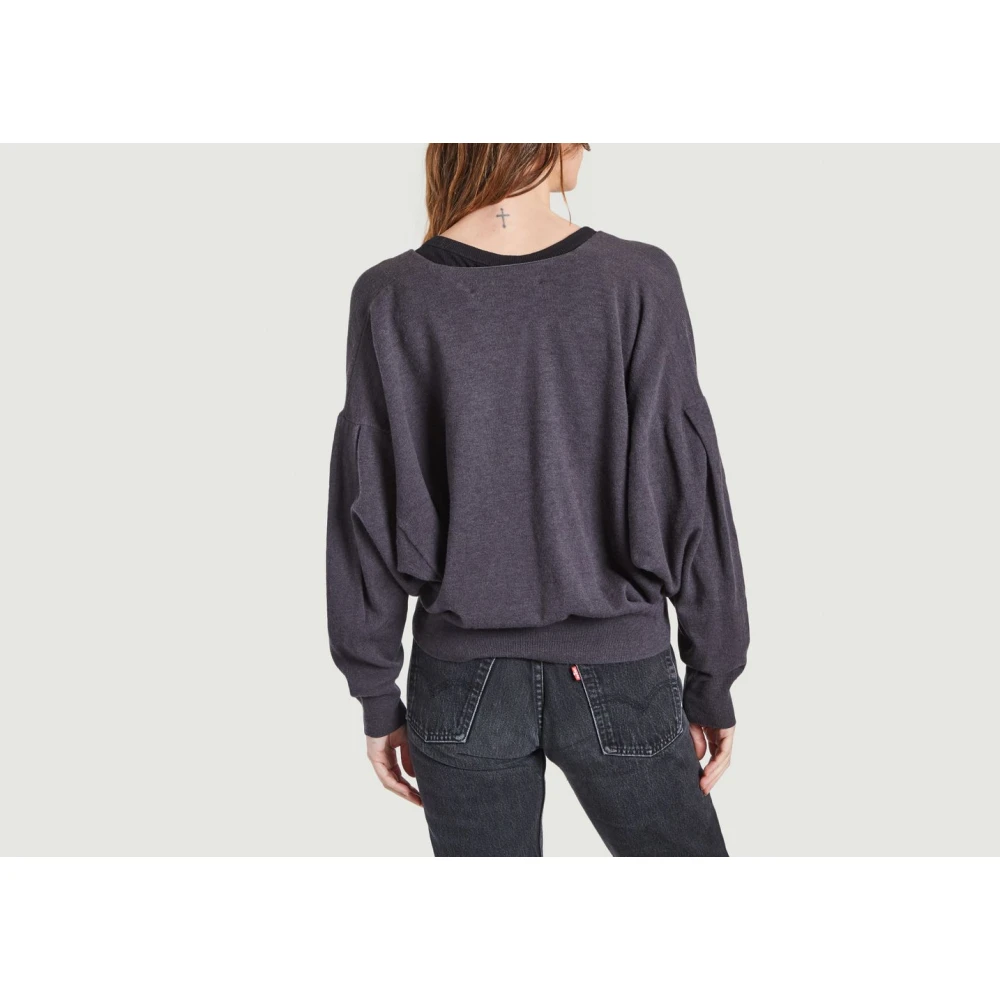 IRO Grijze Wollen Wrap Jumper Gray Dames
