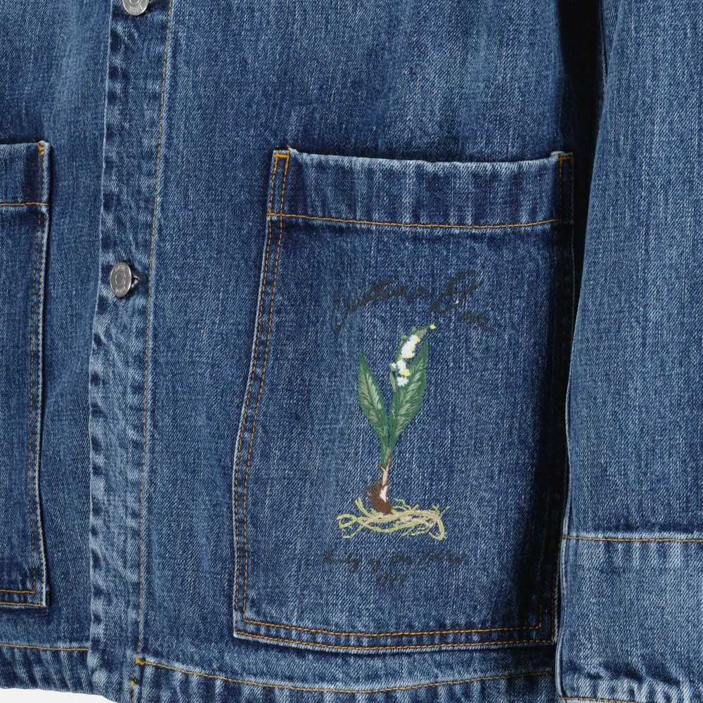 Dior Denim jas Herfst-Winter 2024 Mannen collectie Blue Heren