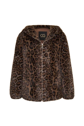 Stilfull Faux Fur-jacka med huva Reyna