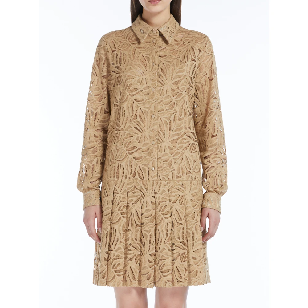 Max Mara Studio Elegante Jurken voor Vrouwen Beige Dames