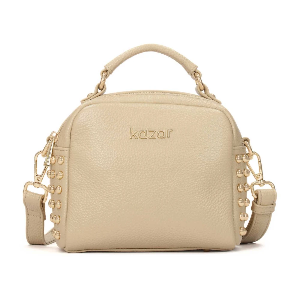 Kazar Kleine handtas met ronde noppen Beige Dames