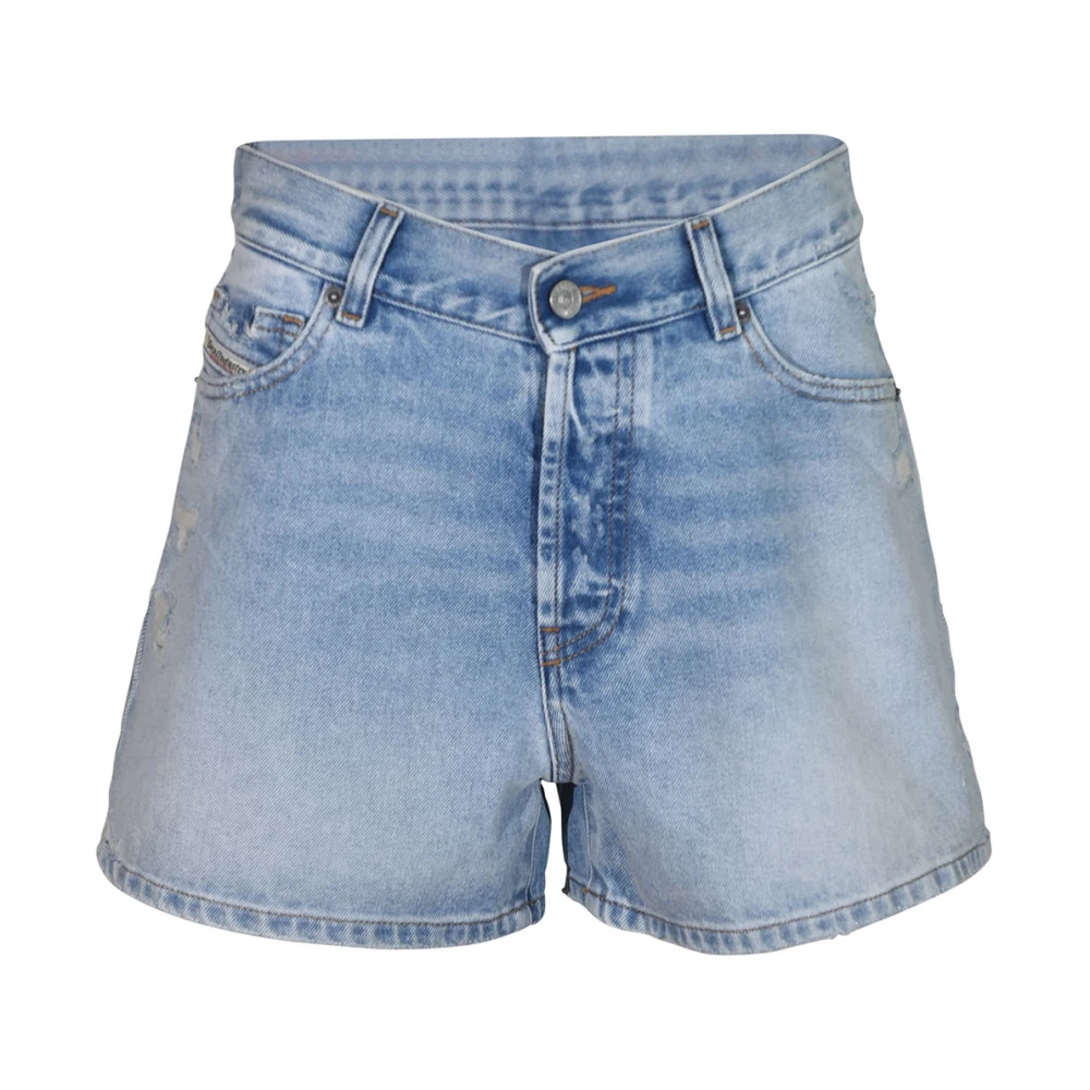 Diesel Women's Blue Denim Shorts, Denim Shorts, W23, Shorts