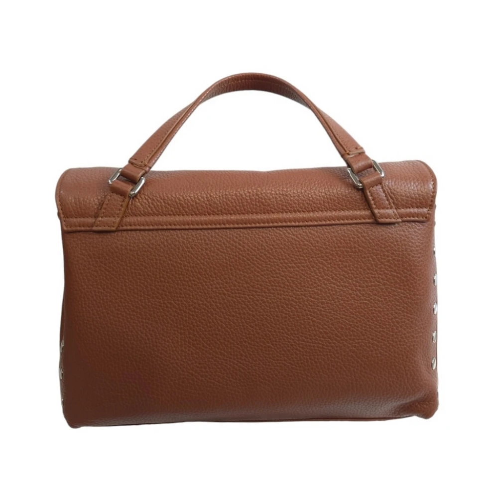 Zanellato Bruin Leren Postina Tas Brown Dames