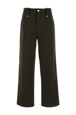 Chocolate Cotton Wide-Leg Pant