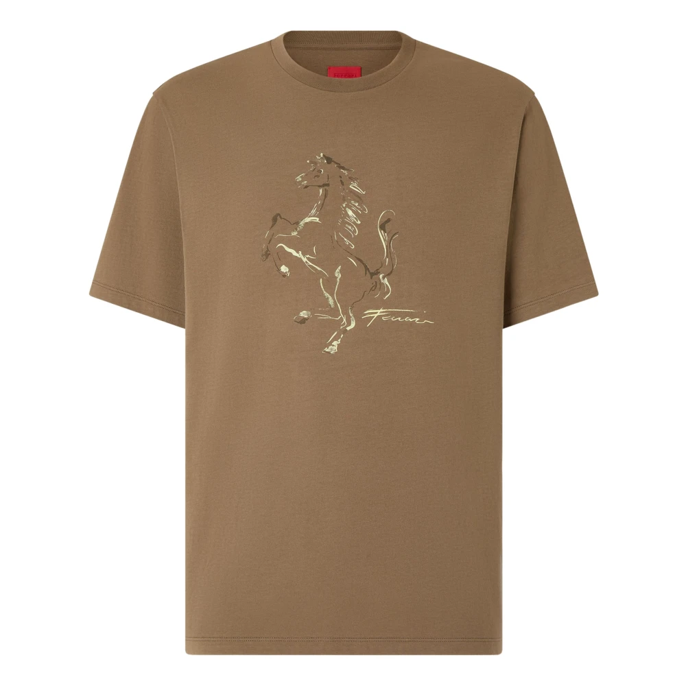 Ferrari Men's Green T-Shirts, M, Horse-Graphic T-Shirt