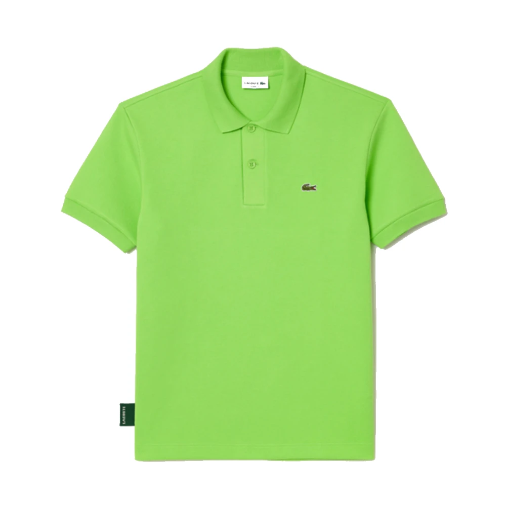 Lacoste Klassisk Piqué Polo i Grönt Green, Herr