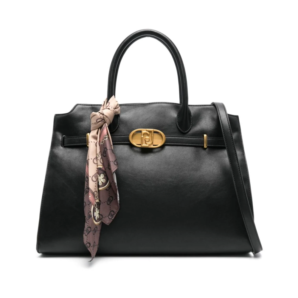 Liu Jo Zwarte tassen met goudkleurig logo Black Dames