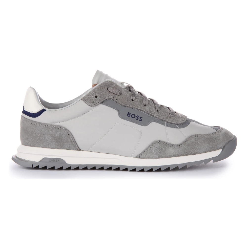 Hugo Men's Gray Sneakers, 10 Uk, Grey Low Profile Trainers For