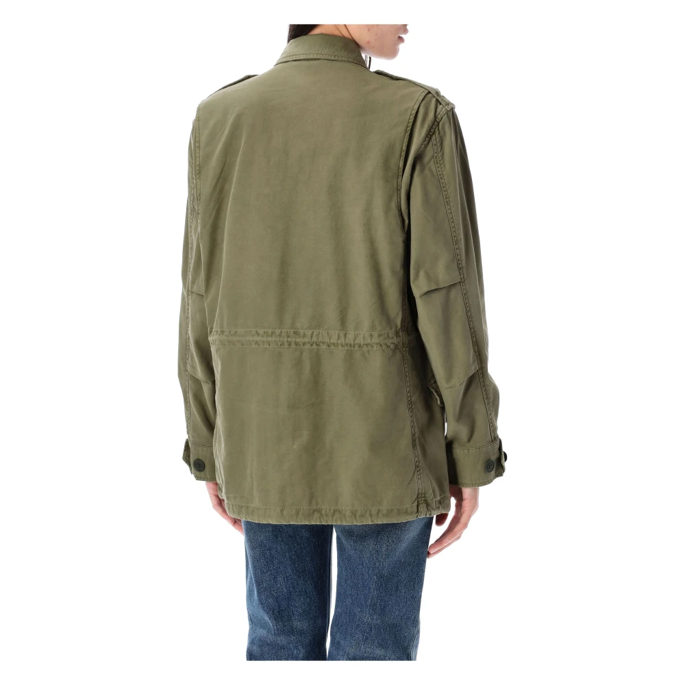 Ralph Lauren Cotton Twill Field Jacket Green Dames