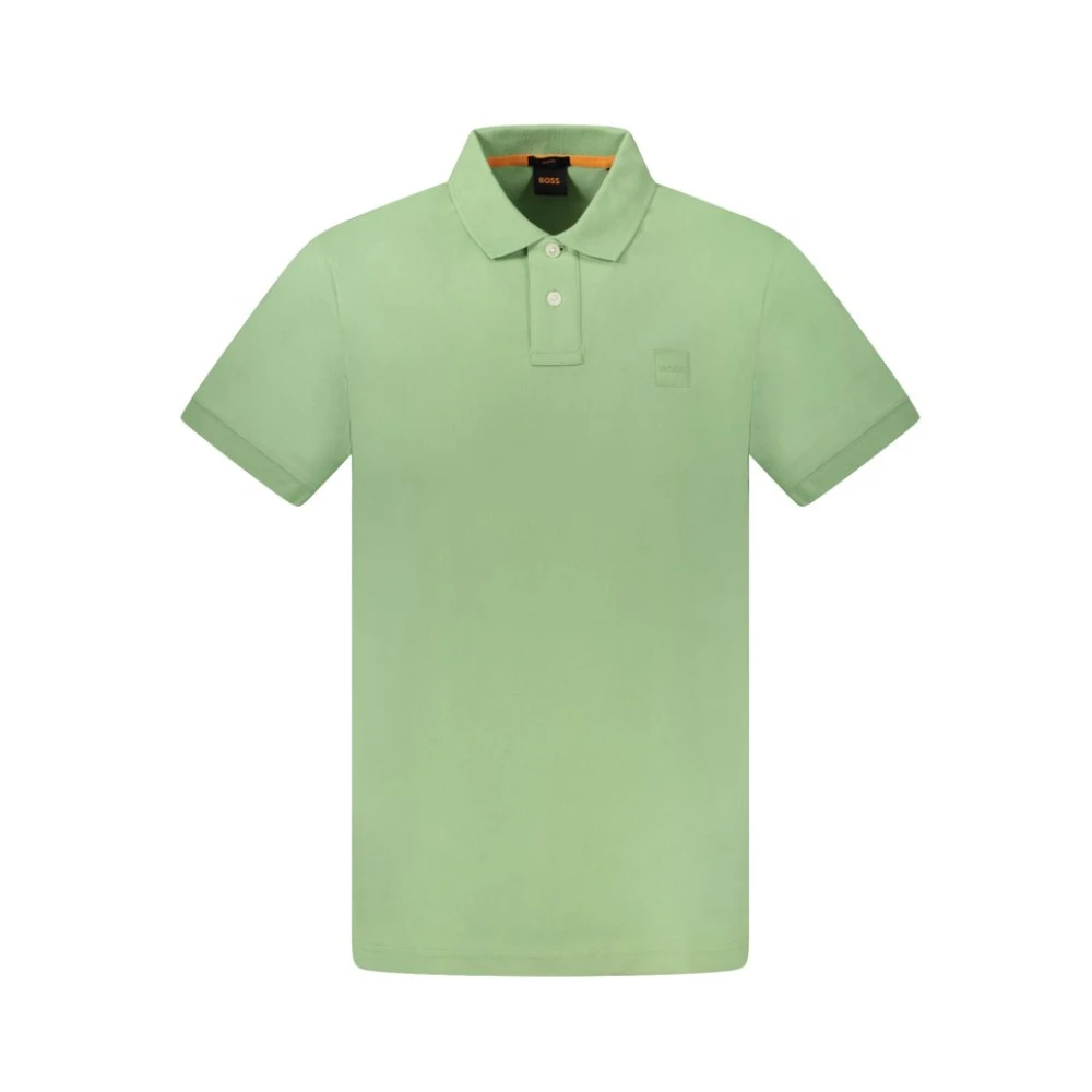 Hugo Boss Geborduurd Poloshirt met Twee-Knoopsluiting Green Heren