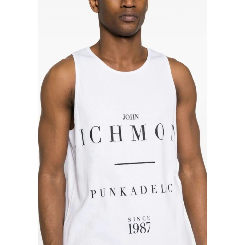 John Richmond Heren Singlet Tank Top White Heren