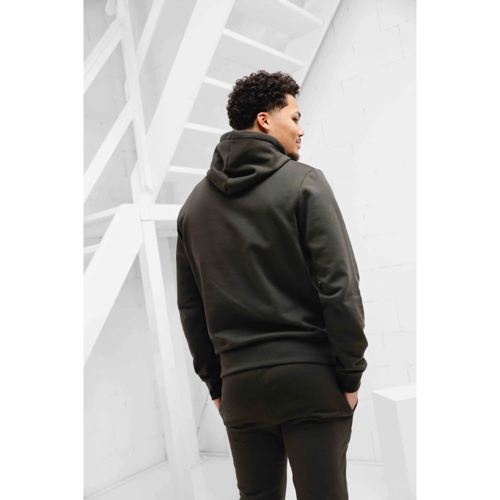 Lacoste Donkergroene Fleece Hoodie Heren Black Heren