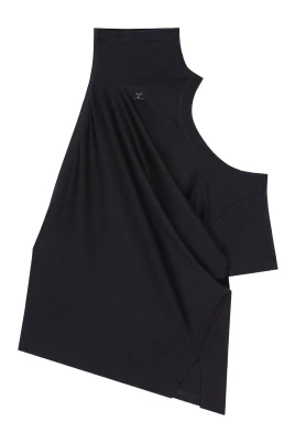 Styv blus med mock-neck