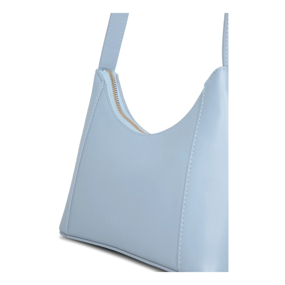 Furla Elegante Leren Mini Tas Lichtblauw Blue Dames