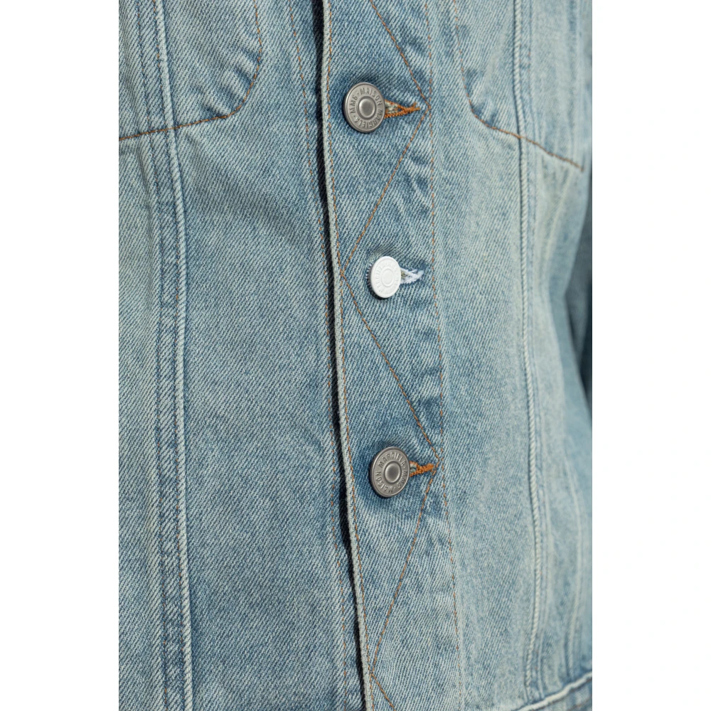MM6 Maison Margiela Spijkerjas met split Blue Dames