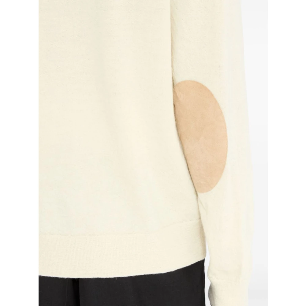 Maison Margiela Luxe Zwarte Gebreide Trui Beige Heren