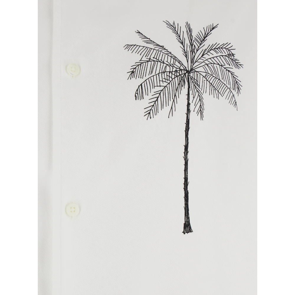 Jacquemus Wit Katoenen Shirt met Print White Heren