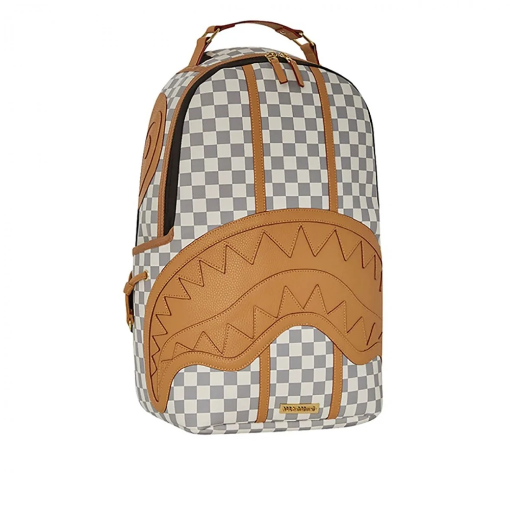 Sprayground Stijlvolle Raceway Rugzak Crème Gray Unisex