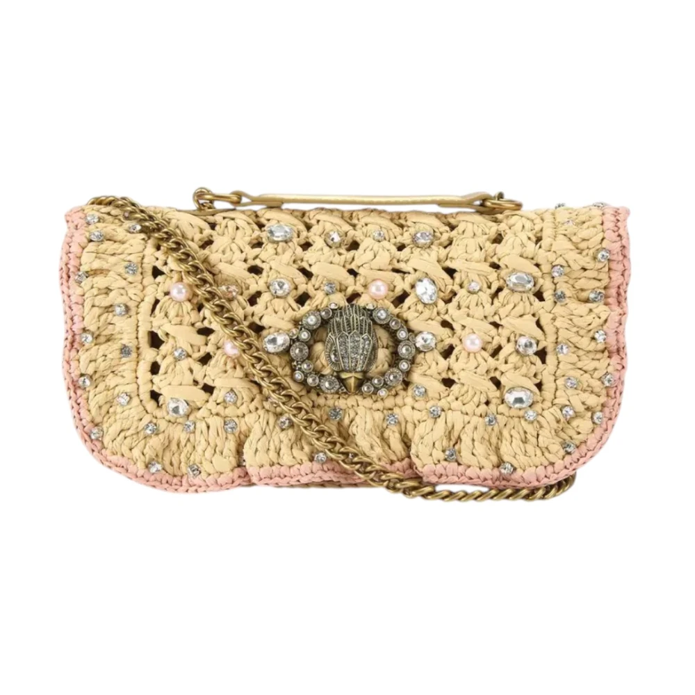 Kurt Geiger Women's Beige Cross Body Bags, One Size, Woven Raffia Crossbody Bag