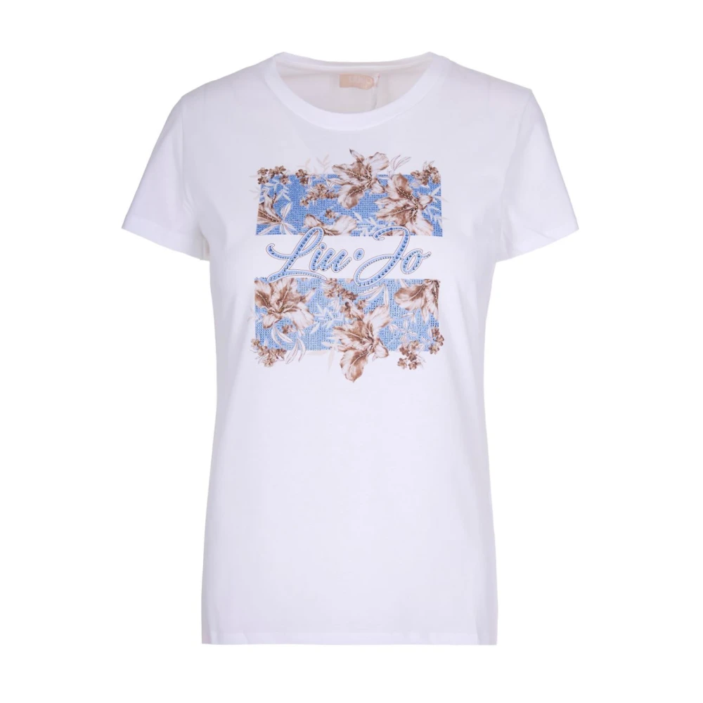 Liu Jo Women's White Cotton T-Shirt With Print