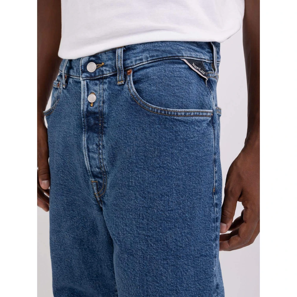 Replay Straight Fit Jeans Blue Heren