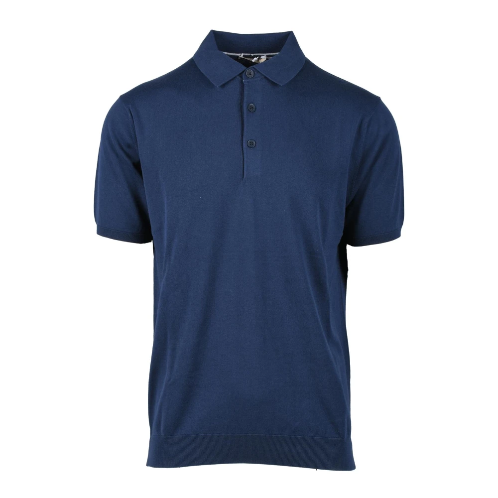People of Shibuya Katoenen Polo Shirt Blue Heren