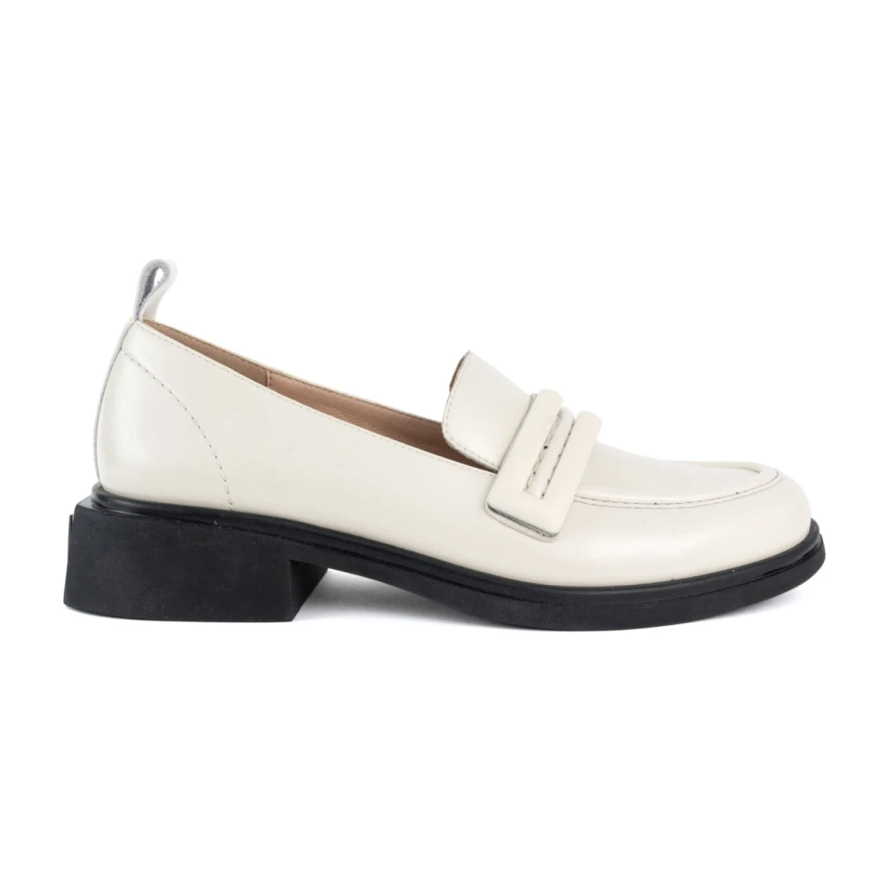 Santino Milano Vrouw Wit Schoenen Dames, 39 Eu, Leer, Te Elegante Gesloten Loafers Voor En