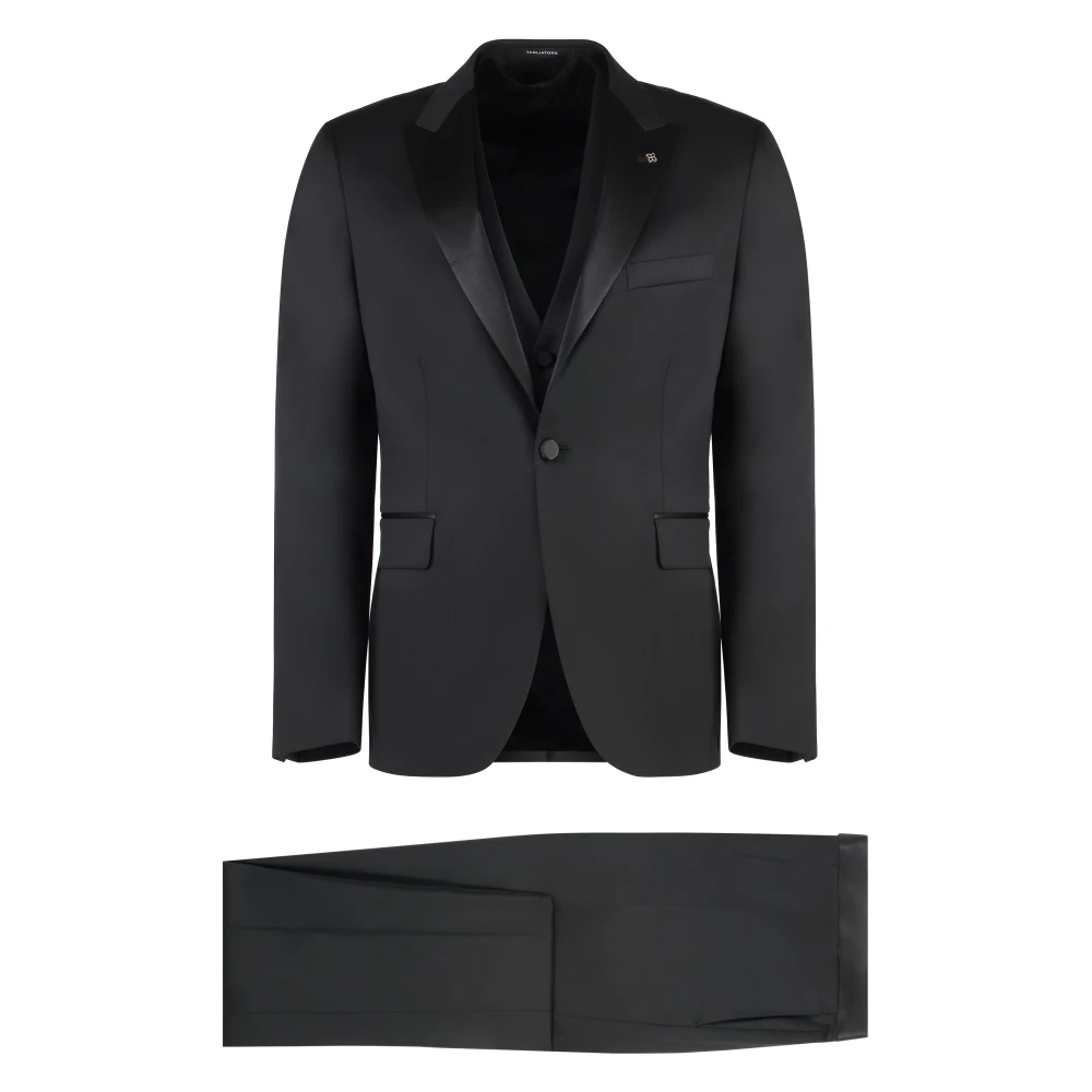 Tagliatore Klassiek Wollen Pak Black Heren