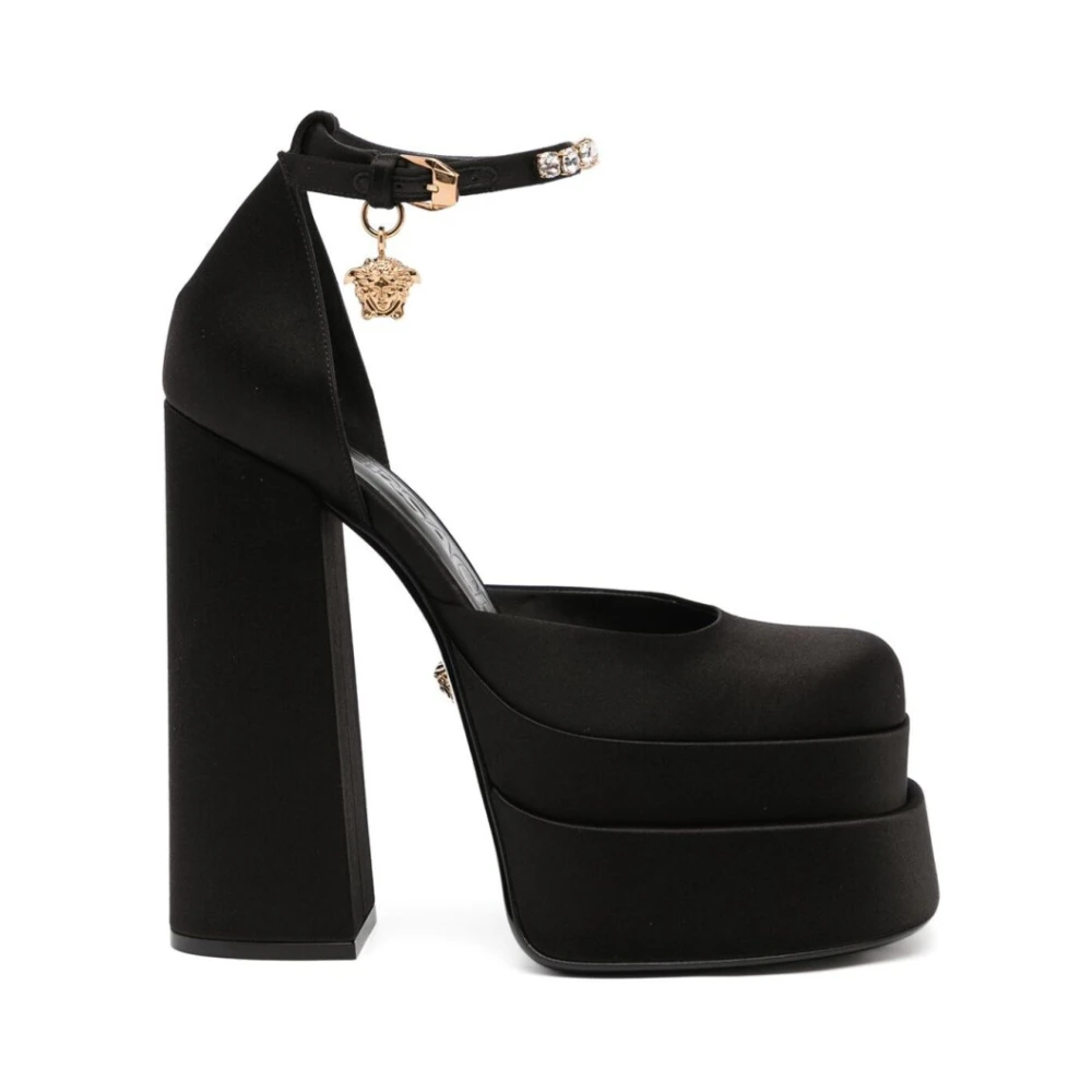 Versace Women's Black Medusa Aevitas Platform Pumps