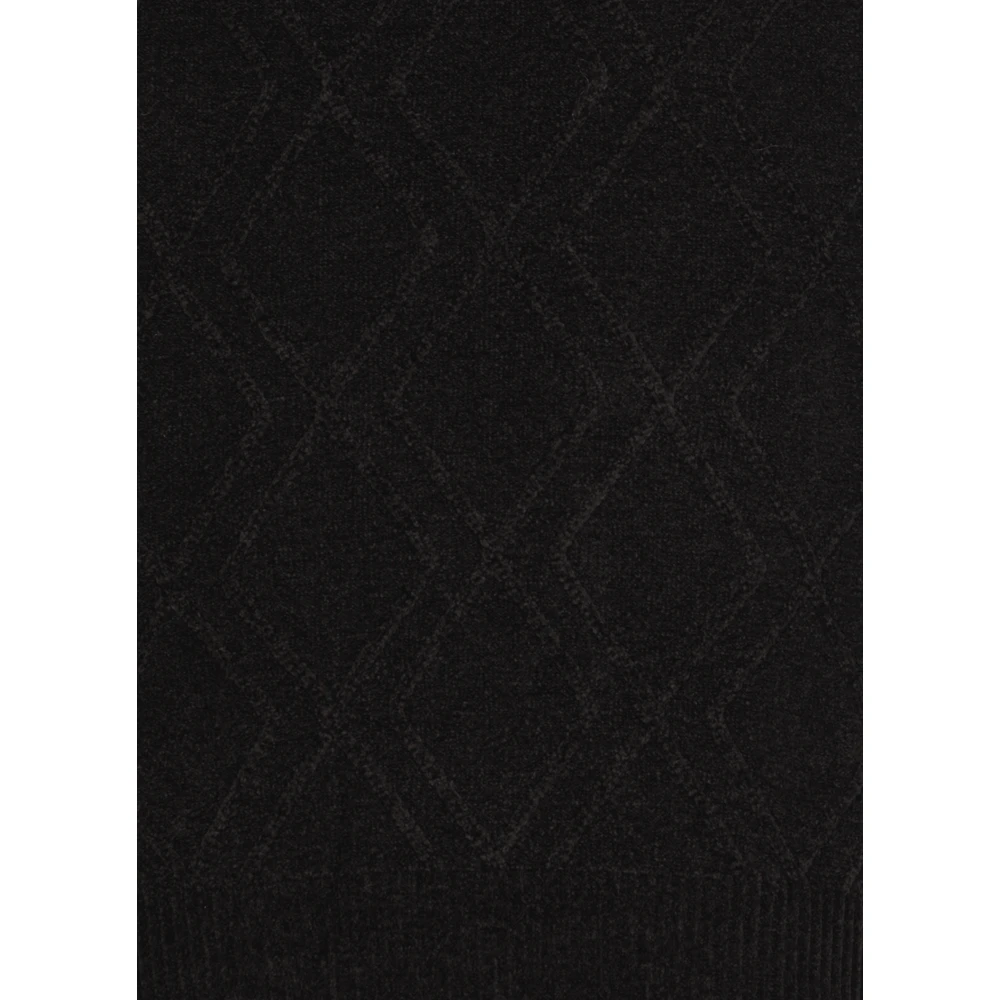 RRD Geometrisch Patroon Fluweel Trui Vrouw Black Dames