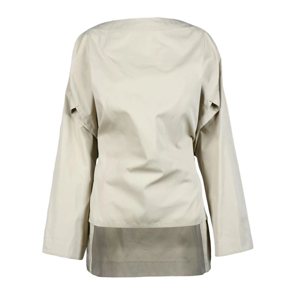 Bottega Veneta Katoen Zijde Top Beige Dames