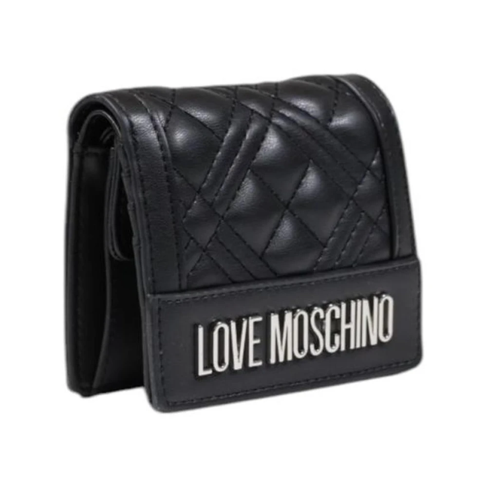 Love Moschino Zwarte Kleine Portemonnee Lente Zomer Collectie Black Dames