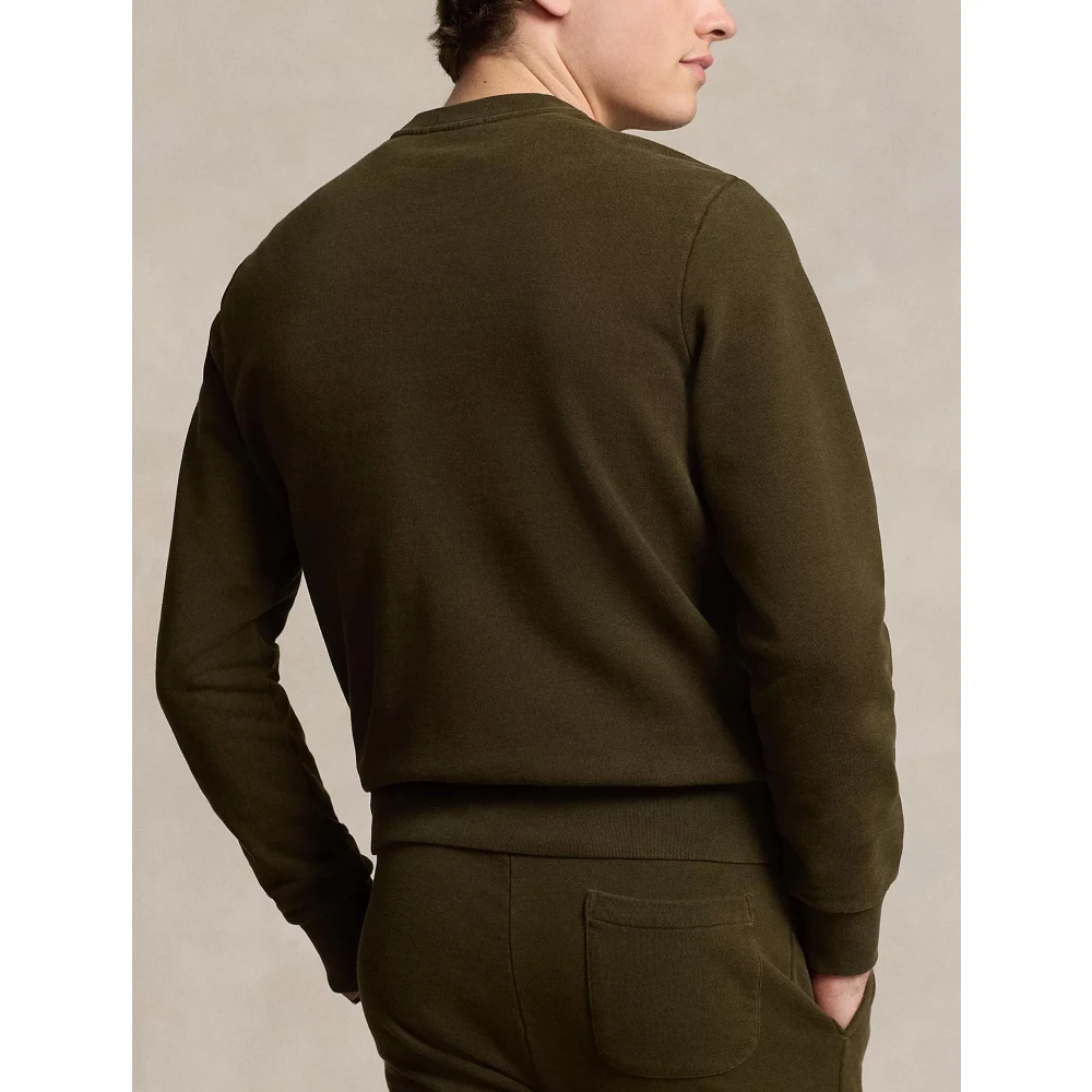 Ralph Lauren Groene Sweater Girocollo Lange Mouw Green Heren