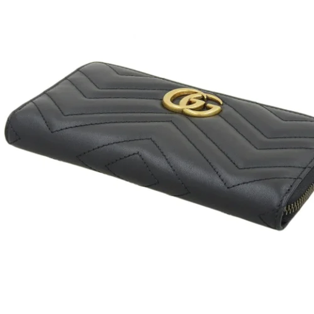 Gucci Vintage Pre-owned Leather wallets Black Dames