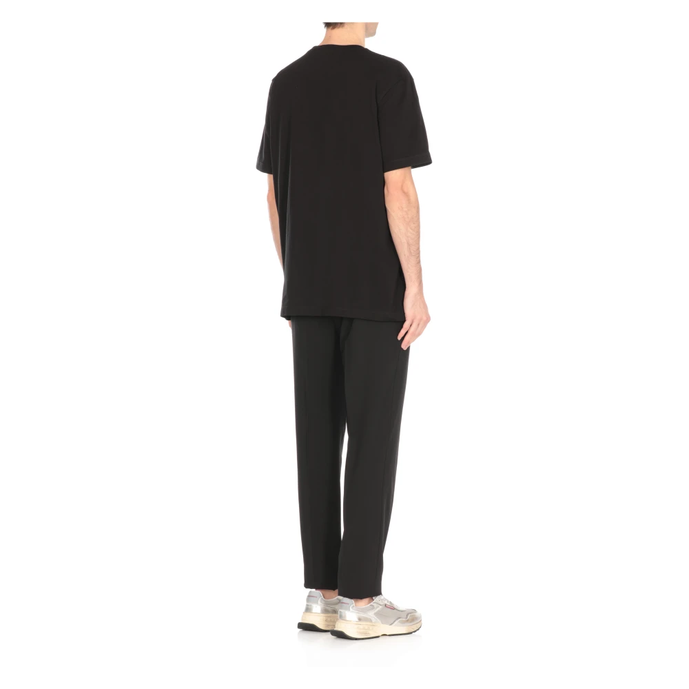 Dsquared2 Zwarte Katoenen Crewneck T-shirt met Logo Black Heren
