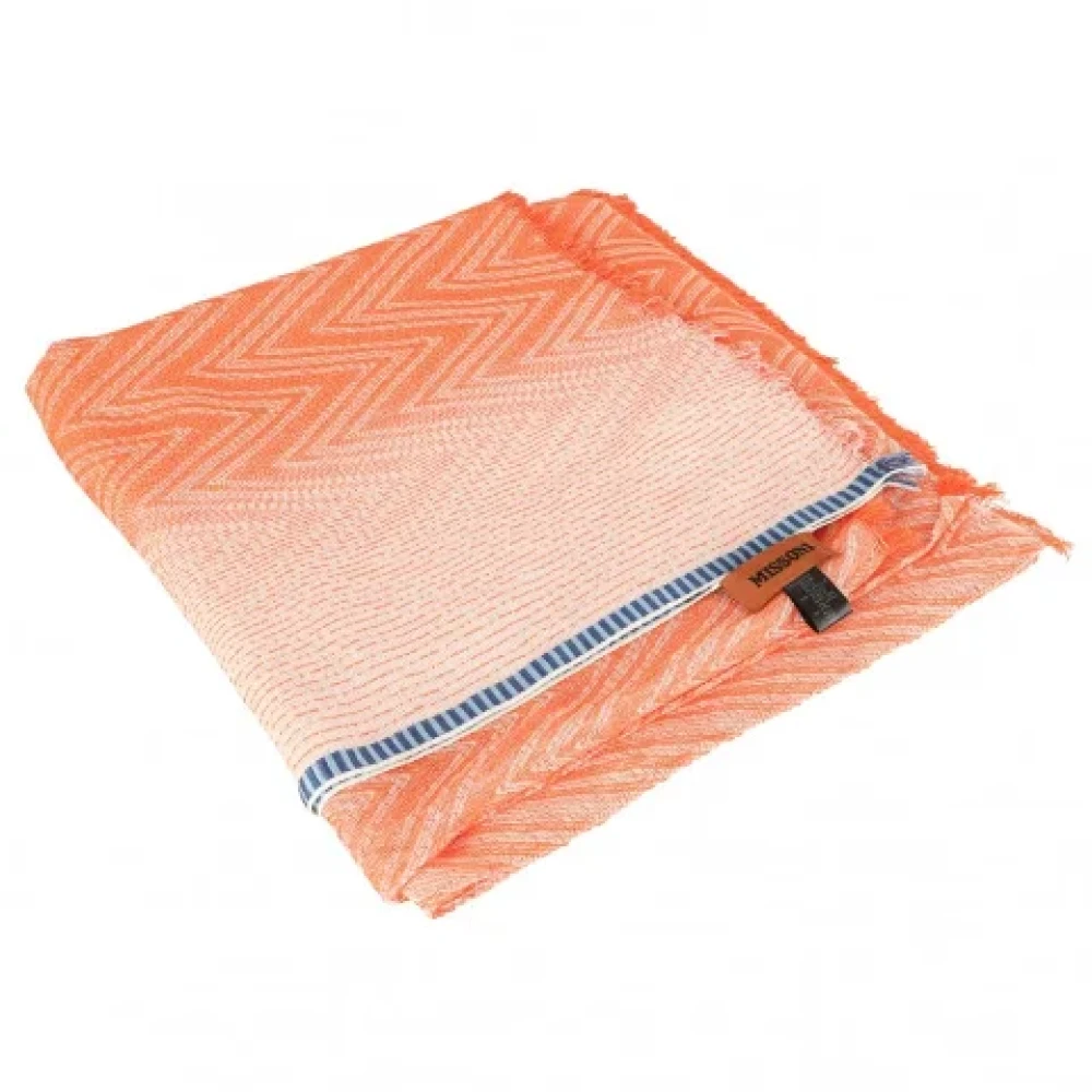 Missoni Pre-owned Silk scarves Orange Dames