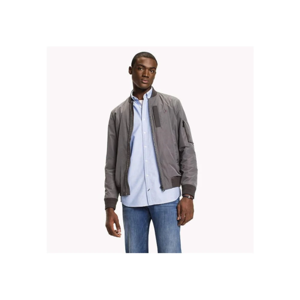 Tommy Hilfiger Gestreepte Bomberjack Gray Heren