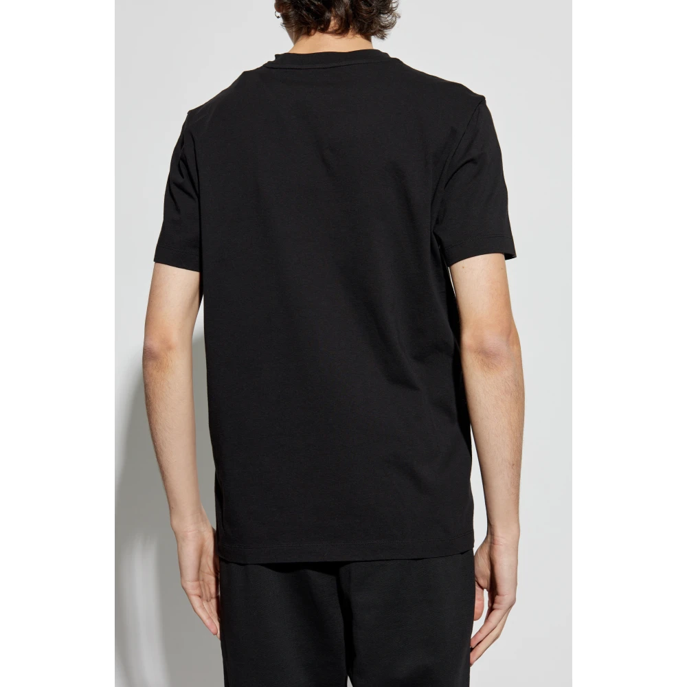 Moncler T-shirt met logo Black Heren