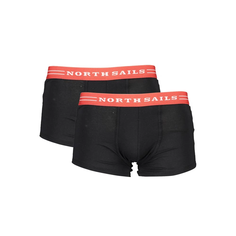 North Sails Bomull Boxershorts, Bi-Pack, Logo Black, Herr