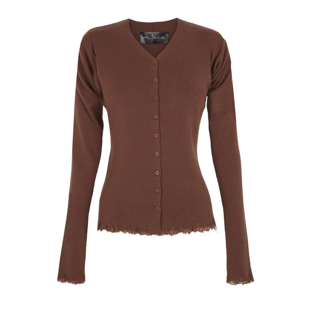 Cortana Ojala wollen en kasjmier vest blush Brown Dames