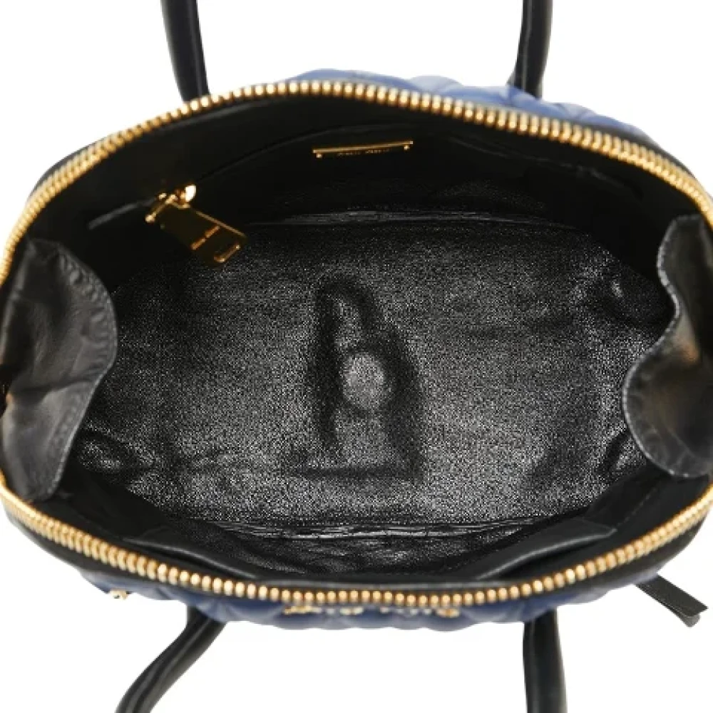 Miu Pre-owned Leather handbags Blue Dames