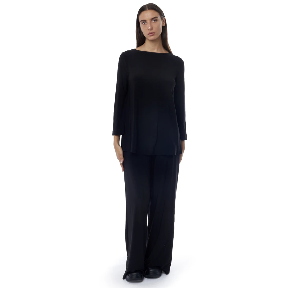 Max Mara Zwarte Easywear Overhemden Black Dames