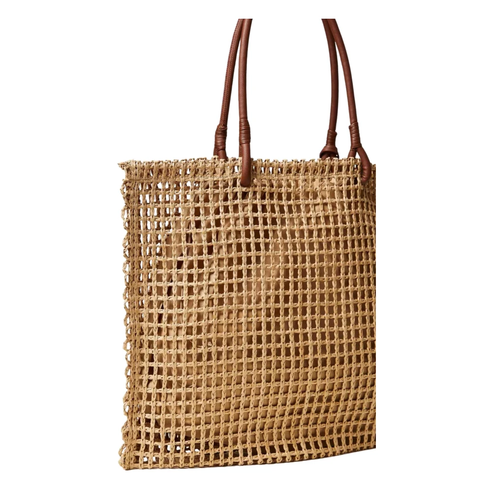 Twinset Stro Shopper Tas met Bedel Beige Dames