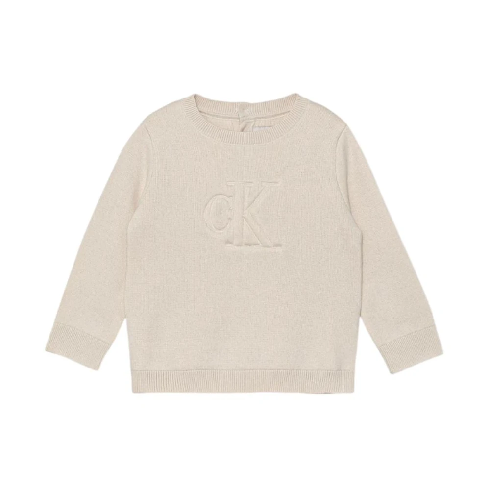 Calvin Klein Unisex Beige Monogram Logo Jersey