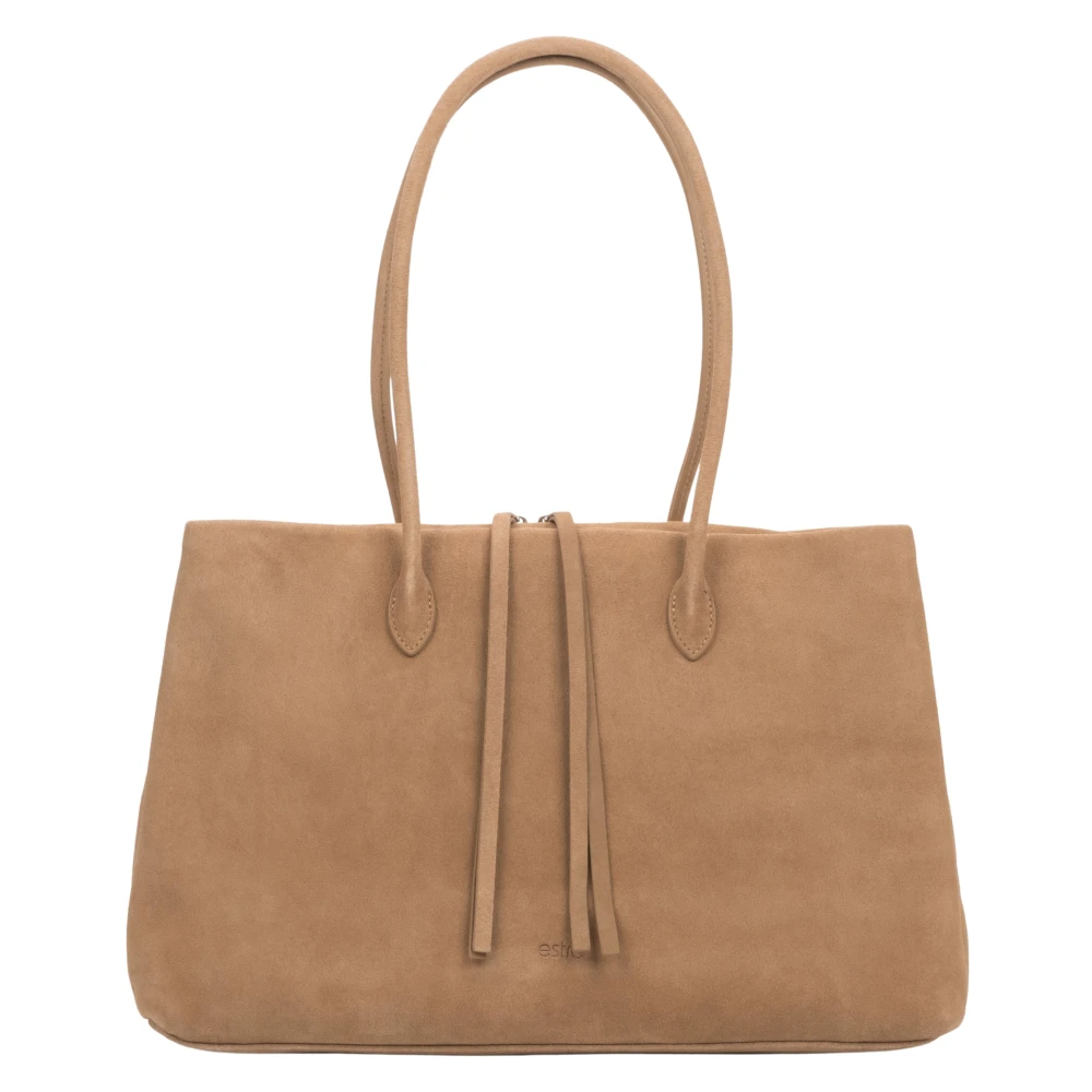 Estro Women's Beige Shopping Bags, One Size, Spacious Tote Bag