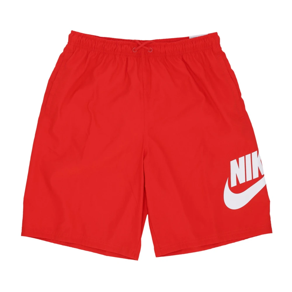 Nike Club Geweven Shorts Rood Wit Red Heren