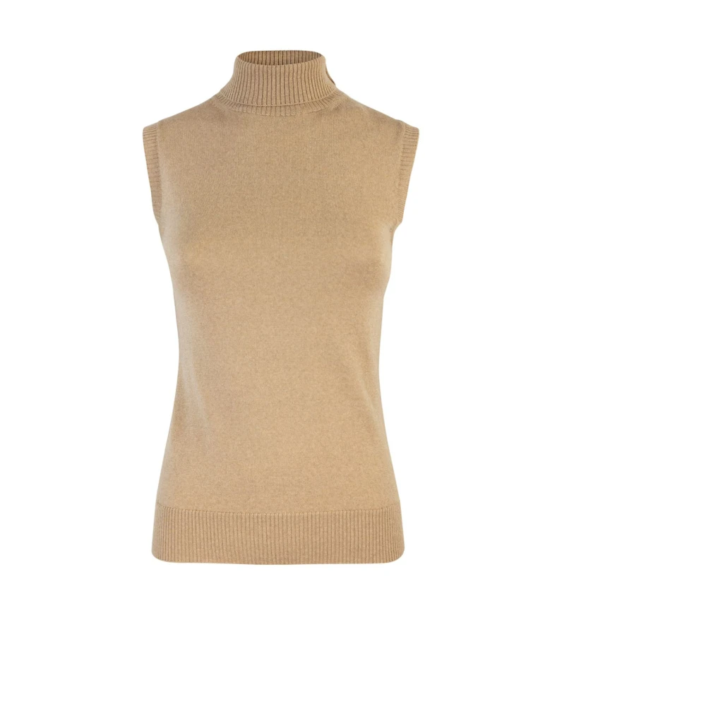 SPORTMAX Bruine Geribbelde Trui Brown Dames
