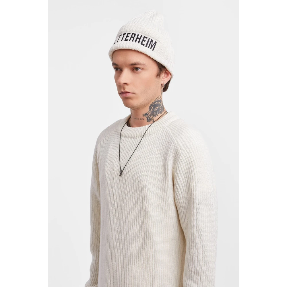Stutterheim Merino Wol Ribgebreide Muts White Unisex